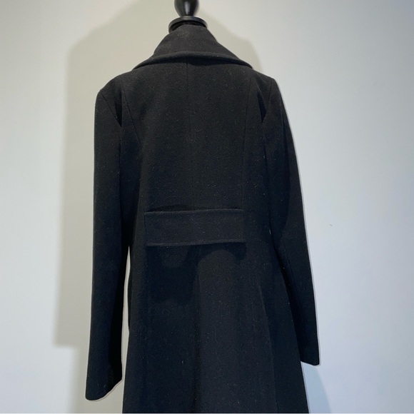 Soia & Kyo Black Wool Blend Zip Coat Size L Fits closer to M - Picture 5 of 8